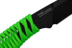 ANV Knives P100 Sleipner Cerakote, Neon Green Paracord, P100-043, Black Kydex Sheath, Neck Knife -Knife Sale Shop ANVP100 043 05 anv