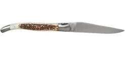 Laguiole En Aubrac 12cm Double Plates, Stag Horn Hand-filed, L0712BCI/FSB1 -Knife Sale Shop AUL0712BCI FSB1 02 laguiole en aubrac