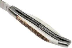 Laguiole En Aubrac 12cm Double Plates, Stag Horn Hand-filed, L0712BCI/FSB1 -Knife Sale Shop AUL0712BCI FSB1 05 laguiole en aubrac