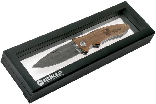 Böker Tirpitz Damast Wood 42 Limited Edition 110197DAM Pocket Knife 12 Böker Tirpitz Damast Wood 42 Limited Edition 110197DAM Pocket Knife - Image 10