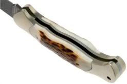 Böker Scout Spearpoint Stag Damascus 112201DAM Stag Horn, Pocket Knife -Knife Sale Shop BO112201DAM 05 boker