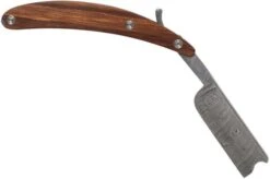 Böker Manufaktur Master Cutter Damascus, Desert Ironwood 140800DAM Straight Razor -Knife Sale Shop BO140800DAM 02 boker