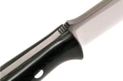 Bark River Bravo 1.2 CPM 3V, Black Canvas Micarta, Brown Sheath -Knife Sale Shop BRK07 123BRKC 05 bark river bravo brk07 123brkc 05