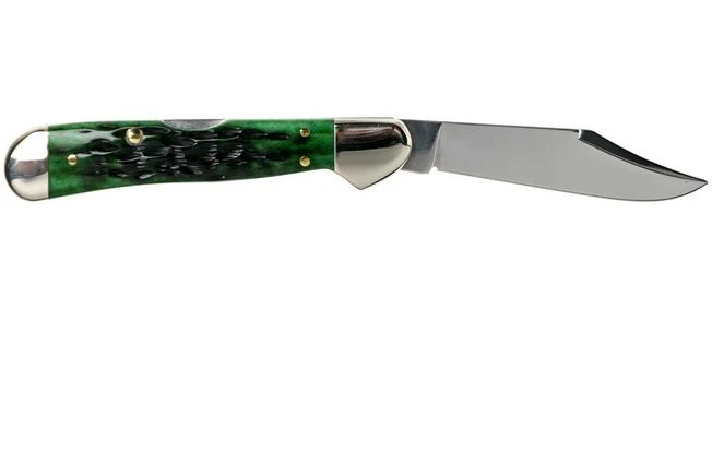 Case Mini Copperlock Pocket Worn Bermuda Green Bone, Peach Seed Jig, 09723, 61749L SS Pocket Knife 4 Case Mini Copperlock Pocket Worn Bermuda Green Bone, Peach Seed Jig, 09723, 61749L SS Pocket Knife - Image 2