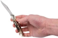 Case Stockman Amber Jigged Bone, 00128, 6347 SS Pocket Knife -Knife Sale Shop CE128 11 case ce128 11