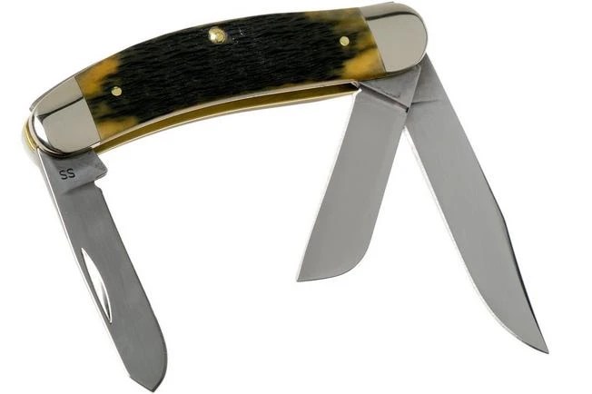 Case Sowbelly Olive Green Bone, Russell Jig, 13283, TB6339 SS Pocket Knife 4 Case Sowbelly Olive Green Bone, Russell Jig, 13283, TB6339 SS Pocket Knife - Image 2