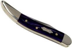 Case Knives Small Texas Toothpick Wicked Purple Smooth Kirinite, 17333, 1010096 SS Pocket Knife -Knife Sale Shop CE17333 04 case