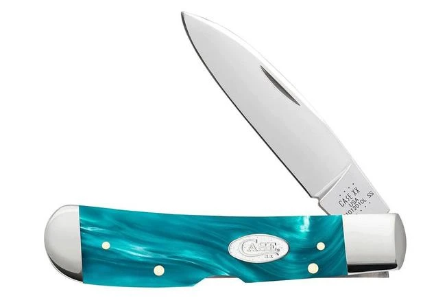 Case Tribal Lock Aqua Kirinite SparXX, 18585, TB1012010L SS Pocket Knife 3 Case Tribal Lock Aqua Kirinite SparXX, 18585, TB1012010L SS Pocket Knife