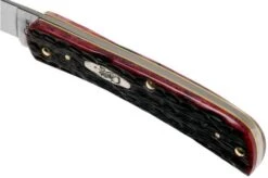 Case Sod Buster Jr Crimson Red Peach Seed Jigged Bone, 27383, 6137 SS Pocket Knife 14 Case Sod Buster Jr Crimson Red Peach Seed Jigged Bone, 27383, 6137 SS Pocket Knife -Knife Sale Shop CE27383 06 case