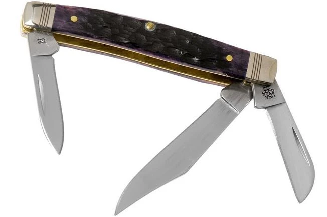 Case Medium Stockman Purple Bone, Standard Jig, 31622, 6344 SS Pocket Knife 4 Case Medium Stockman Purple Bone, Standard Jig, 31622, 6344 SS Pocket Knife - Image 2