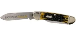 Case Canoe Pocket Worn Olive Green Bone, Peach Seed, 38193, 62131 SS Pocket Knife -Knife Sale Shop CE38193 03 case knives