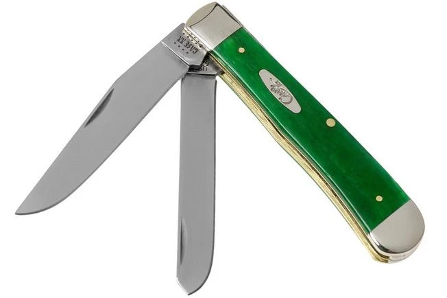 Case Trapper Brilliant Green Bone, Smooth, 52820, 6254 SS Pocket Knife 3 Case Trapper Brilliant Green Bone, Smooth, 52820, 6254 SS Pocket Knife