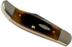Case Pocket Hunter Dark Molasses Bone, Sawcut, 83142, 61165 SS Pocket Knife -Knife Sale Shop CE83142 04 case