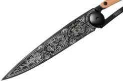 Deejo Tattoo Black 37g, Juniper Wood, 1920 1GB104 Pocket Knife -Knife Sale Shop DJ1GB104 03 deejo