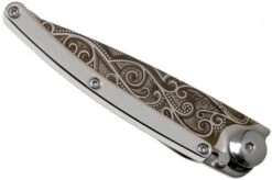 Deejo Tattoo Gold 27g, White Gold Gilded, Pacific DJ9AM000022 Pocket Knife 12 Deejo Tattoo Gold 27g, White Gold Gilded, Pacific DJ9AM000022 Pocket Knife -Knife Sale Shop DJ9AM000022 04 deejo