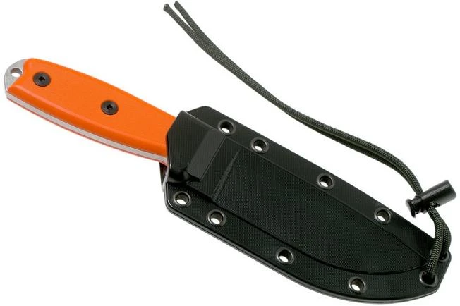 ESEE Model 4 Plain Edge S35VN, Orange G10 Handle 4P35V-OR With Sheath + Clip 8 ESEE Model 4 Plain Edge S35VN, Orange G10 Handle 4P35V-OR With Sheath + Clip - Image 6