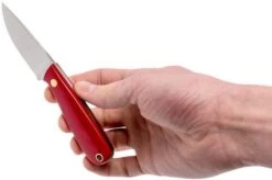 Brisa Necker 70 Alice, Red Micarta, Leather Sheath 9819 -Knife Sale Shop ENZ 9819 06 enzo enz 9819 06