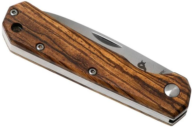 Fox Black Fox Ciol Folding Knife BF-748ZW Zebrano Wood Pocket Knife, Denis Simonutti Design 6 Fox Black Fox Ciol Folding Knife BF-748ZW Zebrano Wood Pocket Knife, Denis Simonutti Design - Image 4