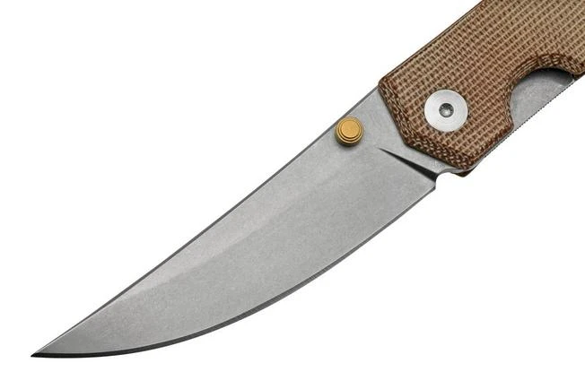 GiantMouse ACE Clyde Natural Canvas Micarta, Brass, Pocket Knife, Ansø En Voxnaes Design 5 GiantMouse ACE Clyde Natural Canvas Micarta, Brass, Pocket Knife, Ansø En Voxnaes Design - Image 3