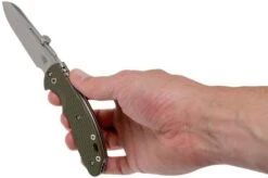 Rick Hinderer XM Slippy 3" Sheepfoot 20CV OD Green G10 Slipjoint Pocket Knife -Knife Sale Shop HRK SLIPPY SF OD 08 rick hinderer