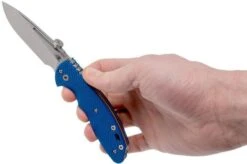 Rick Hinderer XM Slippy 3" Slicer 20CV Blue G10 Slipjoint Pocket Knife -Knife Sale Shop HRK SLIPPY SLI BL 08 rick hinderer hrk slippy sli bl 08