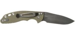 Rick Hinderer XM Slippy 3" Slicer 20CV Black DLC, OD Green G10 Slipjoint Pocket Knife -Knife Sale Shop HRK SLIPPYBL SLI OD 02 rick hinderer knives