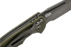 Rick Hinderer XM Slippy 3" Slicer 20CV Black DLC, OD Green G10 Slipjoint Pocket Knife -Knife Sale Shop HRK SLIPPYBL SLI OD 06 rick hinderer knives