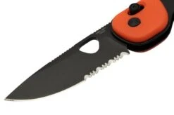The James Brand The Redstone, OD Green + Orange PP, Black, Serrated, KN118197-01, Pocket Knife -Knife Sale Shop JAKN118197 01 03 jamesbrand