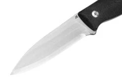 J.E. Made BushCraft ScandiGrind, Black Micarta Bushcraft Knife -Knife Sale Shop JM BU SG SW 03 jemade