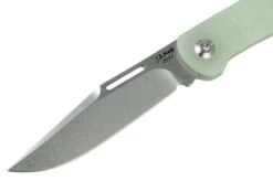 J.E. Made Lanny's Clip, Jade G10, D2 Slipjoint Pocket Knife -Knife Sale Shop JM LAC D2 JA 03 jemade
