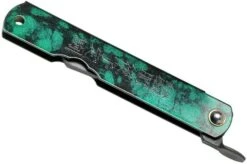 Higonokami Pocket Knife 7.3 Cm HIGOCJB, Blue Paper Steel, Jade Black Green Glitter Enamel -Knife Sale Shop KT HIGOCJB 04 higonokami