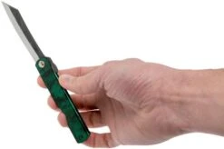 Higonokami Pocket Knife 7.3 Cm HIGOCJB, Blue Paper Steel, Jade Black Green Glitter Enamel -Knife Sale Shop KT HIGOCJB 07 higonokami