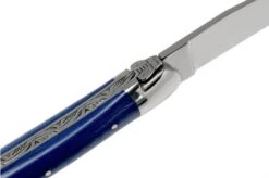 Forge De Laguiole 1211INTCBLEB 11cm, Blue Micarta, Laguiole Knife -Knife Sale Shop LA1211INTCBLEB 06 forge de laguiole
