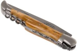 Forge De Laguiole With Corkscrew 22121INOL, Olive Wood -Knife Sale Shop LA22121INOL 04 forge de laguiole la22121inol 04