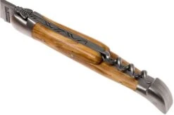 Forge De Laguiole With Corkscrew 22121INOL, Olive Wood -Knife Sale Shop LA22121INOL 07 forge de laguiole la22121inol 07