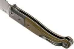 LionSteel Gitano Green Canvas Micarta GT01 CVG Pocket Knife, Gudy Van Poppel Design -Knife Sale Shop LI GT01 CVG 05 lionsteel