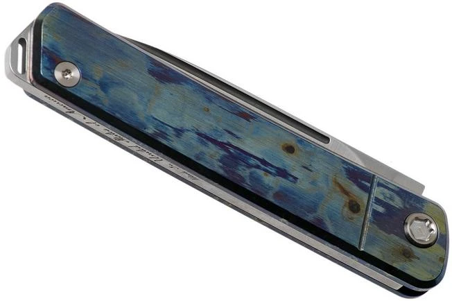 Medford Gentleman Jack S35VN, Tumbled Blade, Faced Galaxy Handle, Silver Hardware Pocket Knife 6 Medford Gentleman Jack S35VN, Tumbled Blade, Faced Galaxy Handle, Silver Hardware Pocket Knife - Image 4