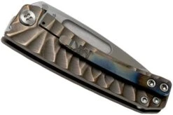 Medford Dress Marauder S35VN, Predator Bronze Titanium, Satin Blade, Pocket Knife -Knife Sale Shop MFMK034SPD 36A1 STCS 04 medford
