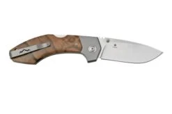 MKM Hero Stonewashed, Walnut Wood, Titanium Bolsters, Pocket Knife -Knife Sale Shop MMK HR WNT 02 mkm