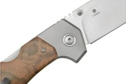 MKM Hero Stonewashed, Walnut Wood, Titanium Bolsters, Pocket Knife -Knife Sale Shop MMK HR WNT 05 mkm