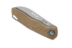 MKM Root RT-NC Satin Natural Canvas Micarta Pocket Knife, Jens Anso Design -Knife Sale Shop MMK RT NC 06 mkm