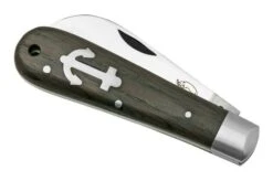 Otter Anchor Knife 171 ML Small Carbon, Smoked Oak, Stainless Anchor, Pocket Knife -Knife Sale Shop OR171ML 06 otter