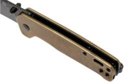 QSP Knife Penguin QS130-G Brass, Blackwashed, Pocket Knife -Knife Sale Shop QS130 G 07 qsp