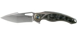 Rike Knife Unicorn Blue Carbon Fibre Pocket Knife