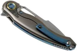 Rike Knife Unicorn Blue Carbon Fibre Pocket Knife -Knife Sale Shop RK UNI BCF 04 rike knives