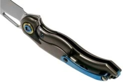 Rike Knife Unicorn Blue Carbon Fibre Pocket Knife -Knife Sale Shop RK UNI BCF 05 rike knives