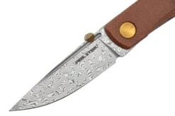 Real Steel Luna Boost Premium, Damascus, Brown Micarta Knivesandtools Exclusive Pocket Knife -Knife Sale Shop RL7078 03 realsteel