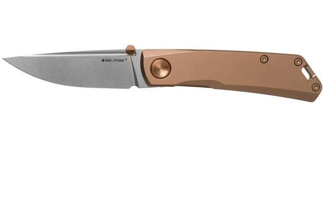 Real Steel Luna ECO Bronze Stonewash RL7084 Pocket Knife, Poltergeist Design 3 Real Steel Luna ECO Bronze Stonewash RL7084 Pocket Knife, Poltergeist Design