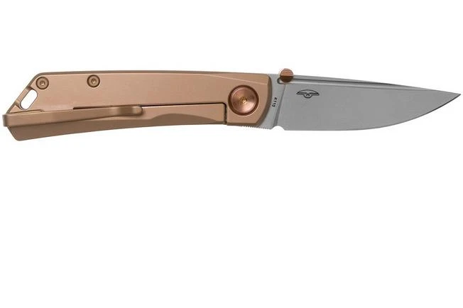 Real Steel Luna ECO Bronze Stonewash RL7084 Pocket Knife, Poltergeist Design 4 Real Steel Luna ECO Bronze Stonewash RL7084 Pocket Knife, Poltergeist Design - Image 2