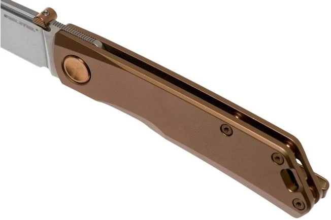 Real Steel Luna ECO Bronze Stonewash RL7084 Pocket Knife, Poltergeist Design 9 Real Steel Luna ECO Bronze Stonewash RL7084 Pocket Knife, Poltergeist Design - Image 7